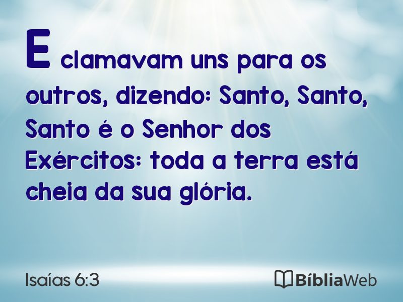 Isaías 6:3 em imagem para compartilhar