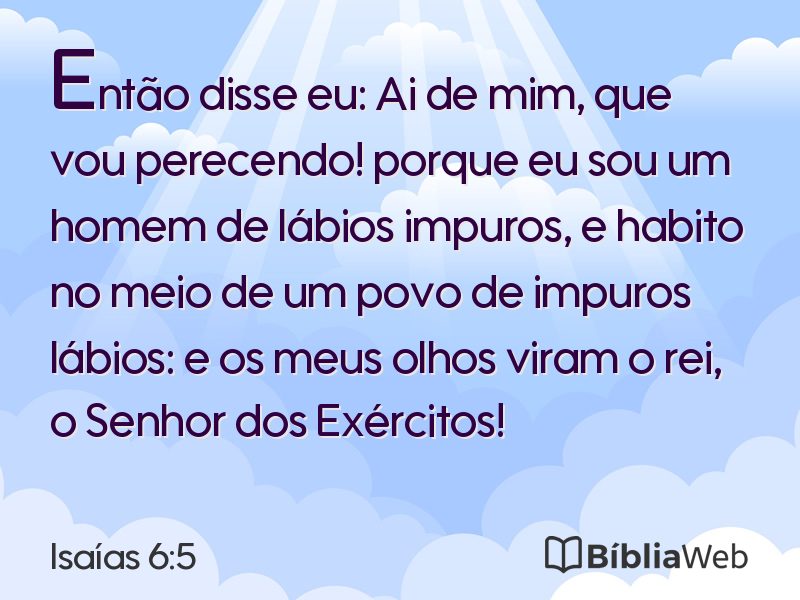 Isaías 6:5 em imagem para compartilhar