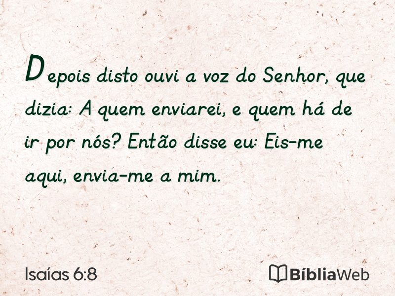 Isaías 6:8 em imagem para compartilhar