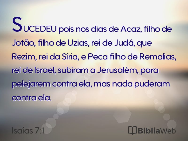 Isaías 7:1 em imagem para compartilhar