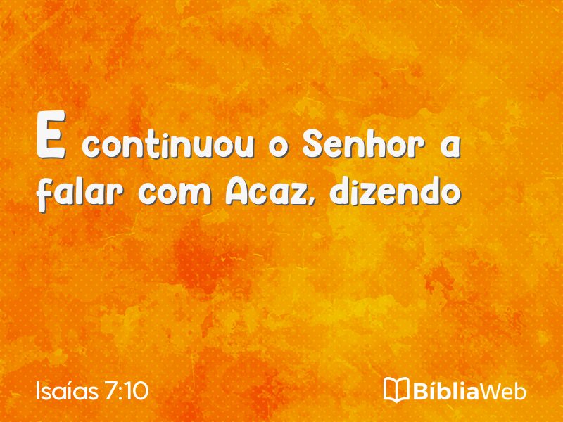 Isaías 7:10 em imagem para compartilhar