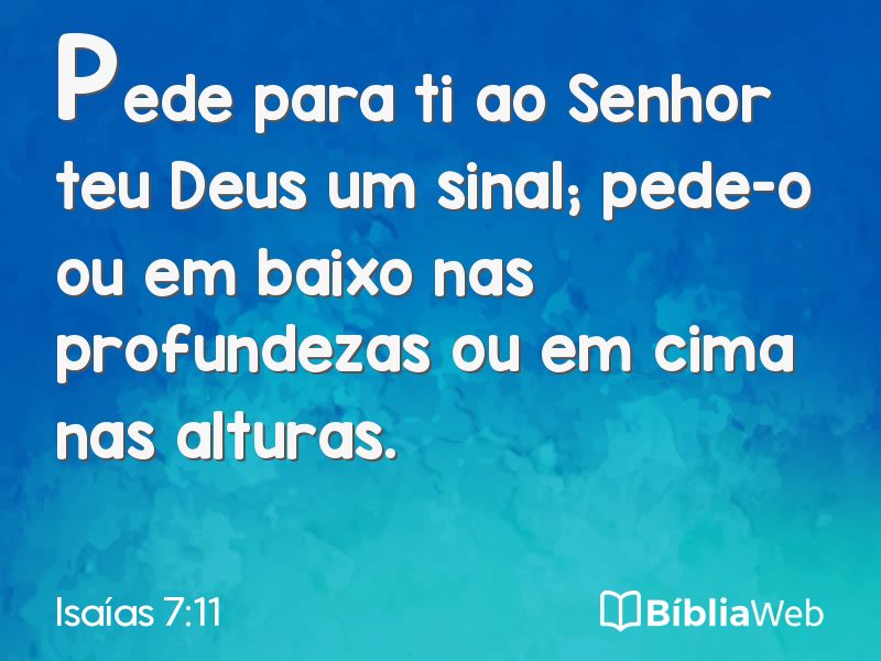 Isaías 7:11 em imagem para compartilhar