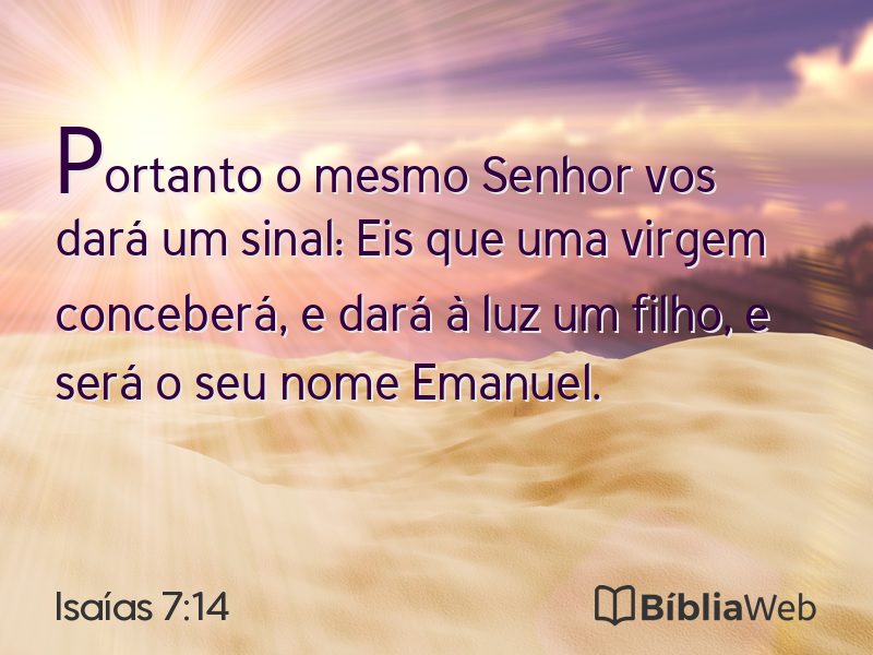 Isaías 7:14 em imagem para compartilhar