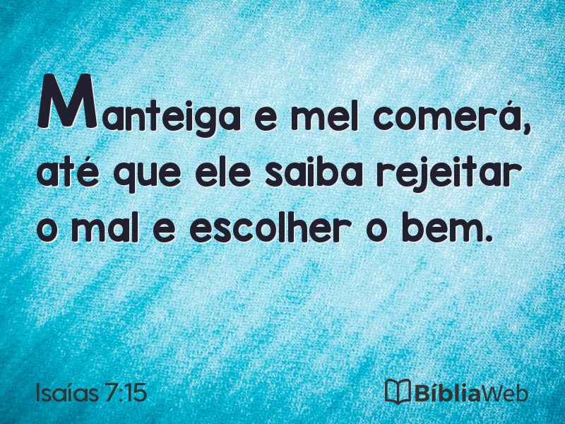 Isaías 7:15 em imagem para compartilhar