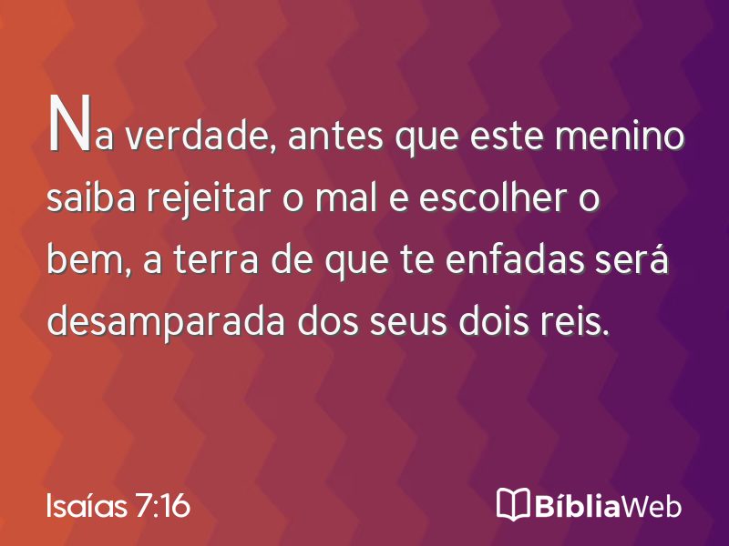 Isaías 7:16 em imagem para compartilhar