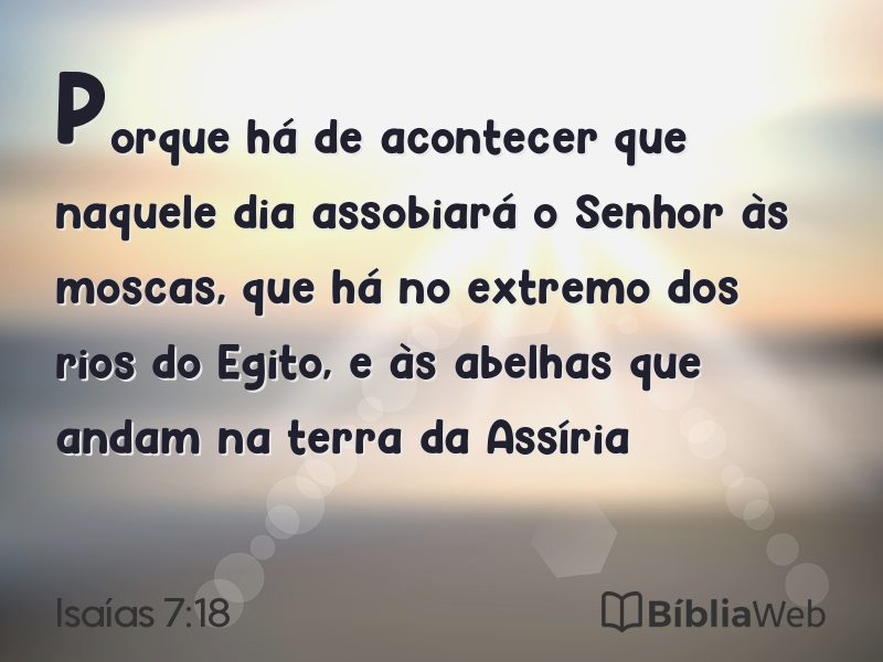 Isaías 7:18 em imagem para compartilhar