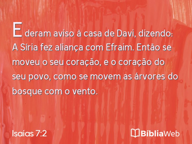 Isaías 7:2 em imagem para compartilhar