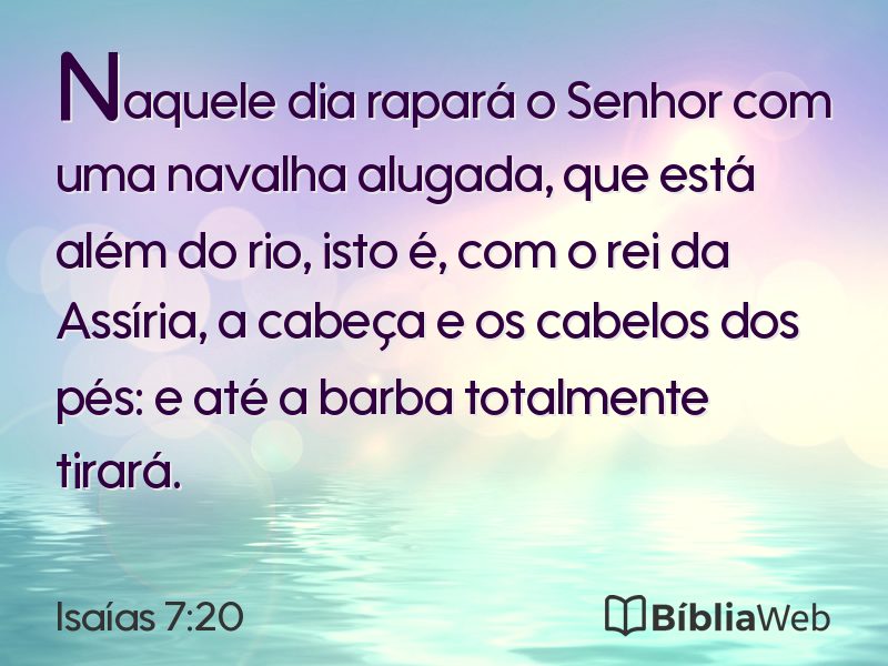 Isaías 7:20 em imagem para compartilhar
