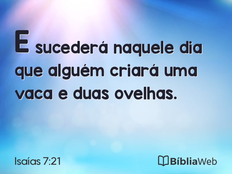 Isaías 7:21 em imagem para compartilhar