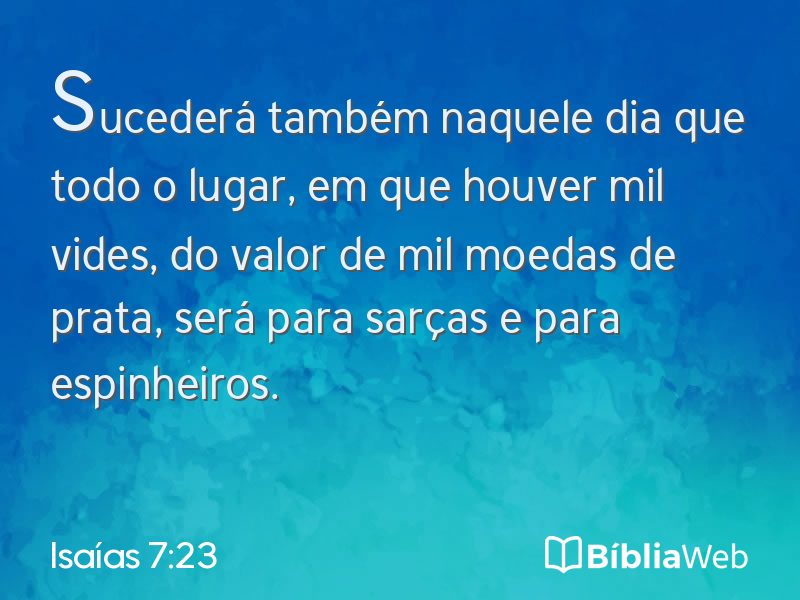 Isaías 7:23 em imagem para compartilhar