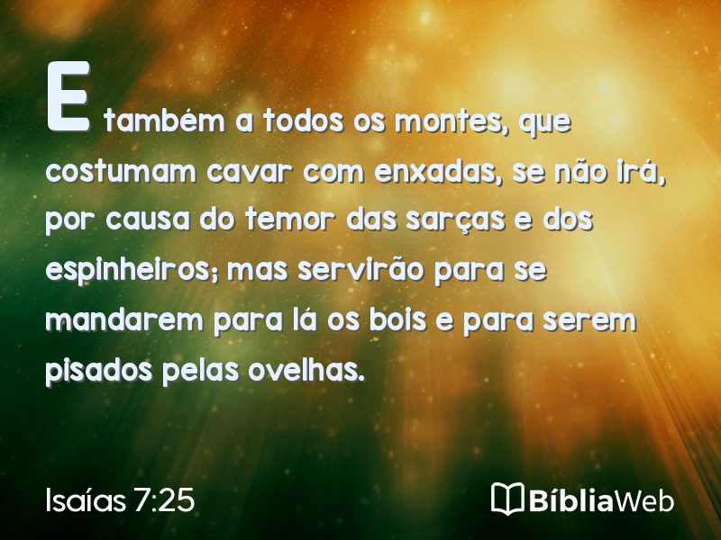 Isaías 7:25 em imagem para compartilhar