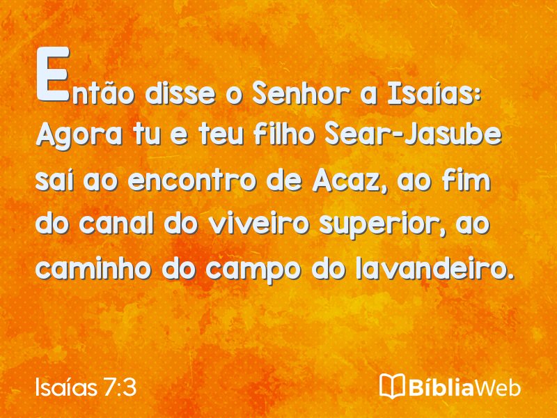 Isaías 7:3 em imagem para compartilhar