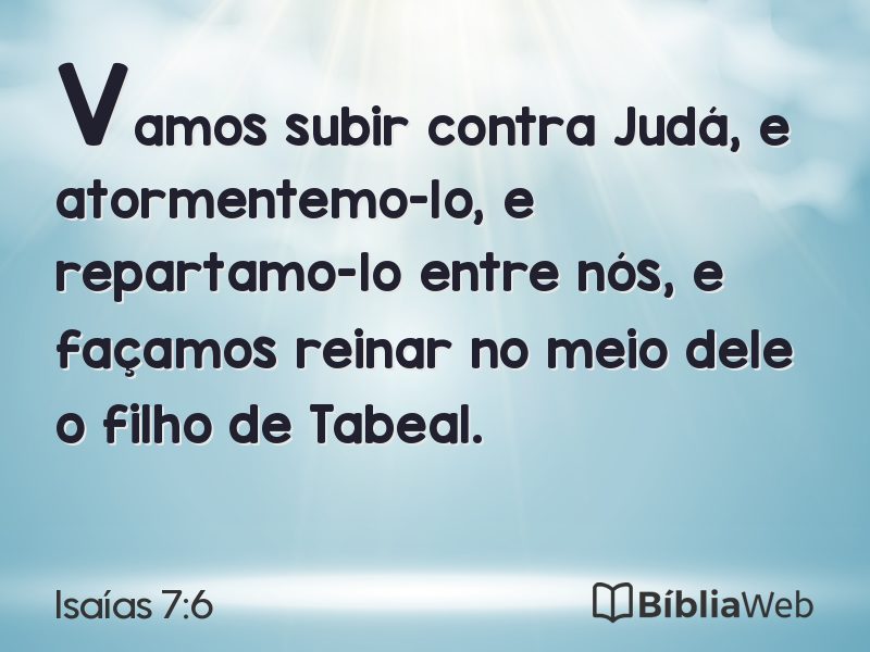 Isaías 7:6 em imagem para compartilhar