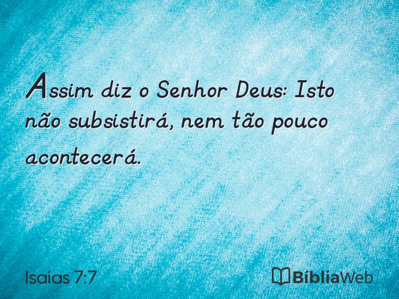 Isaías 7:7 em imagem para compartilhar
