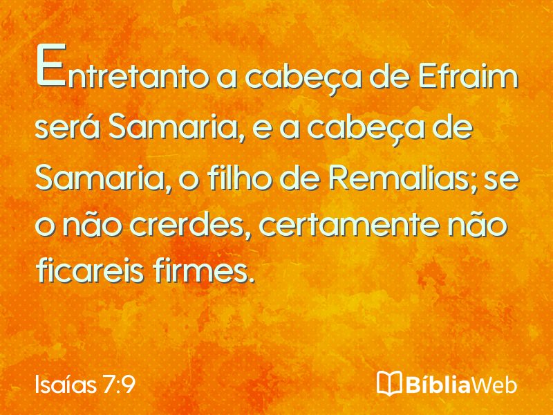 Isaías 7:9 em imagem para compartilhar