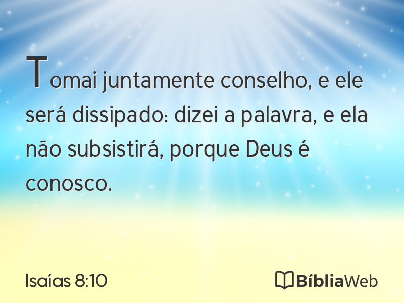 Isaías 8:10 em imagem para compartilhar