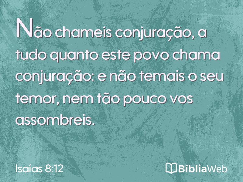 Isaías 8:12 em imagem para compartilhar