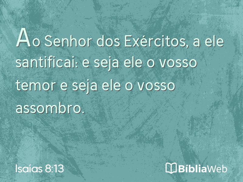 Isaías 8:13 em imagem para compartilhar