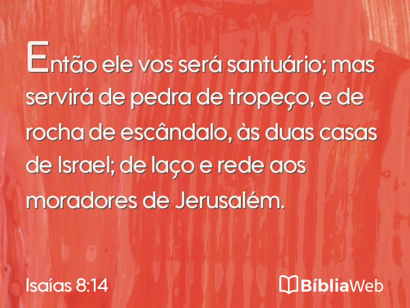 Isaías 8:14 em imagem para compartilhar