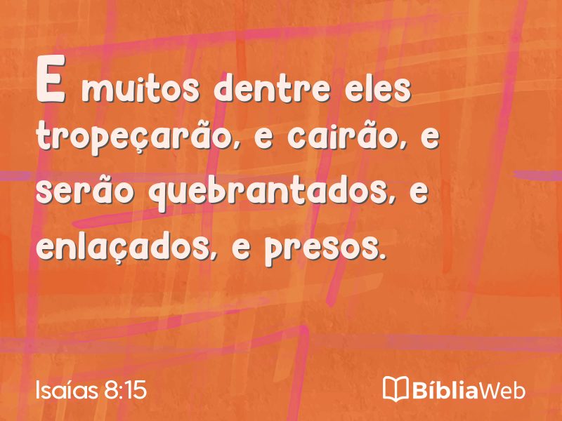 Isaías 8:15 em imagem para compartilhar