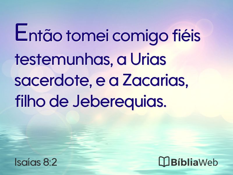 Isaías 8:2 em imagem para compartilhar
