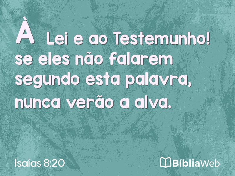 Isaías 8:20 em imagem para compartilhar
