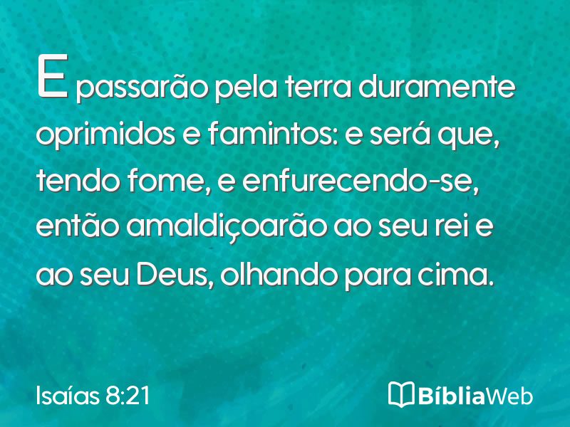 Isaías 8:21 em imagem para compartilhar