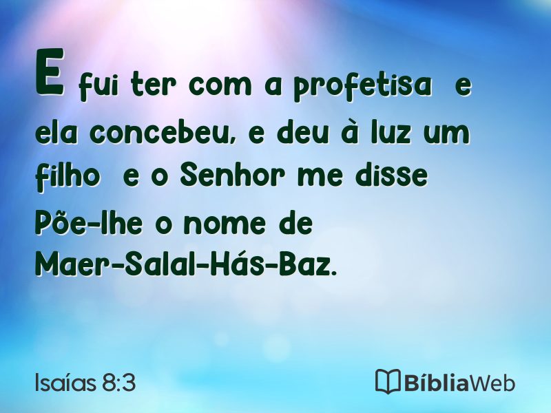 Isaías 8:3 em imagem para compartilhar