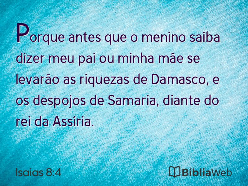 Isaías 8:4 em imagem para compartilhar