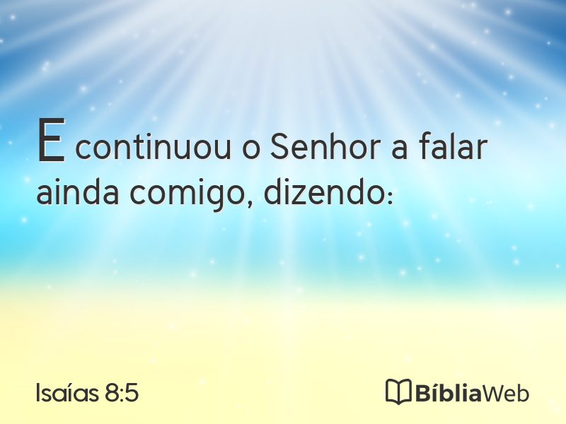 Isaías 8:5 em imagem para compartilhar
