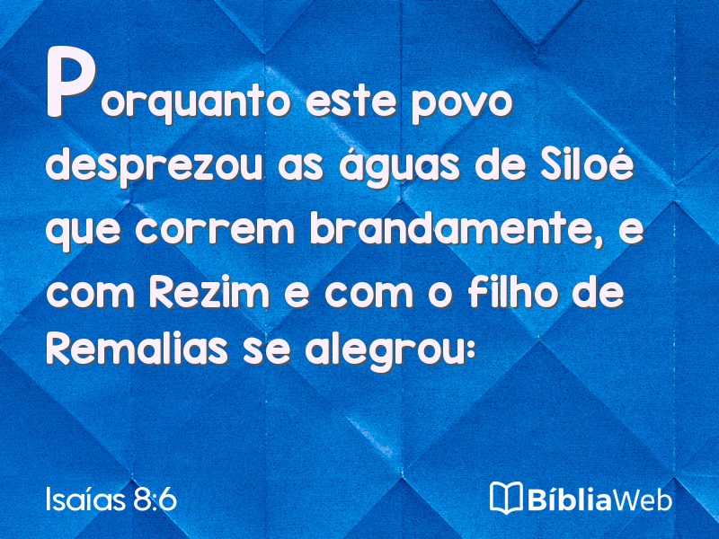 Isaías 8:6 em imagem para compartilhar