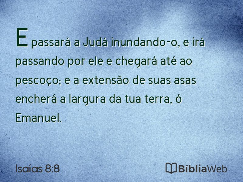 Isaías 8:8 em imagem para compartilhar