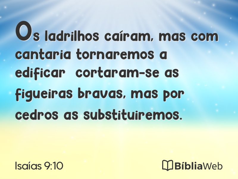 Isaías 9:10 em imagem para compartilhar