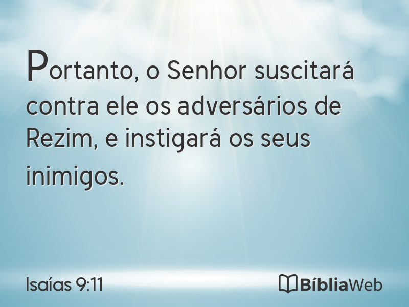 Isaías 9:11 em imagem para compartilhar