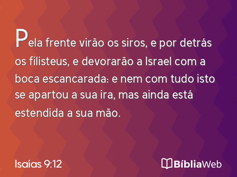 Isaías 9:12 em imagem para compartilhar