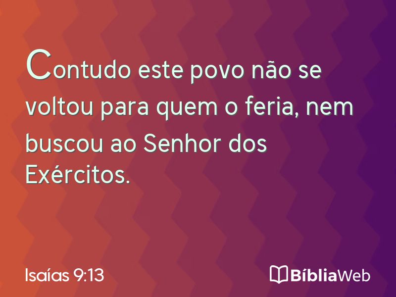 Isaías 9:13 em imagem para compartilhar