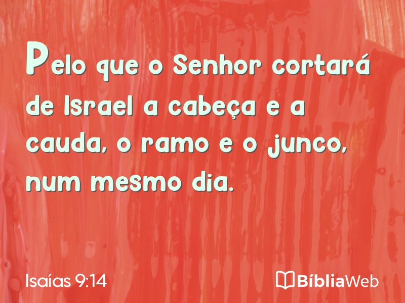 Isaías 9:14 em imagem para compartilhar