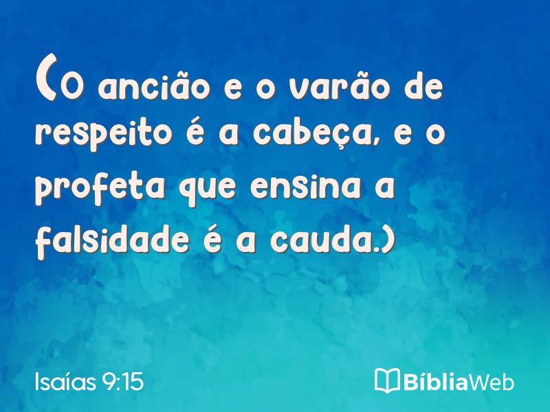 Isaías 9:15 em imagem para compartilhar