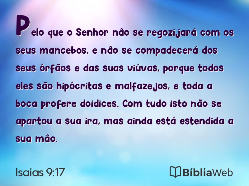 Isaías 9:17 em imagem para compartilhar
