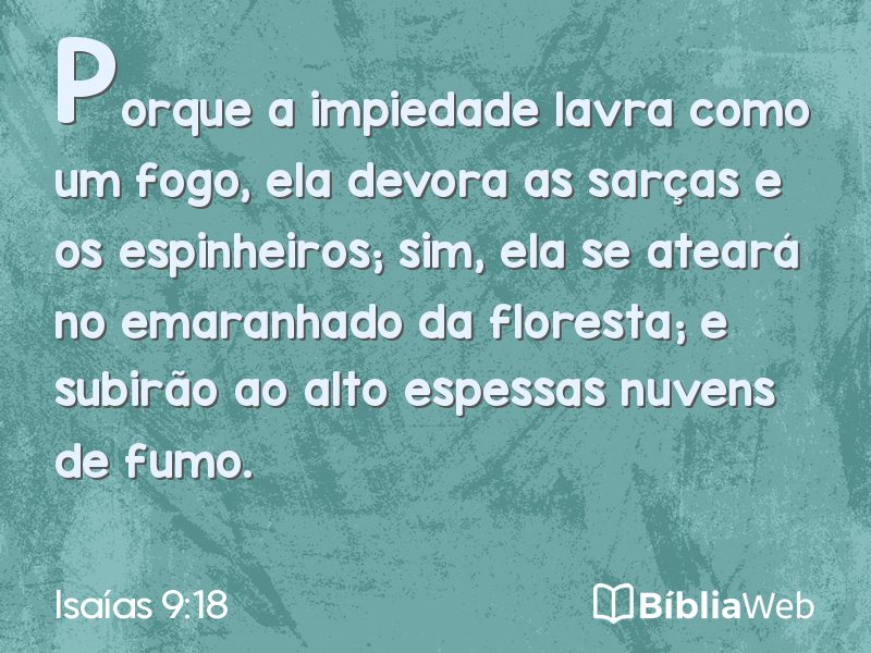 Isaías 9:18 em imagem para compartilhar