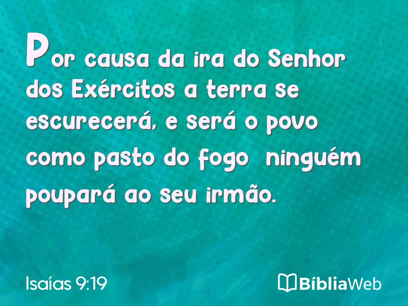 Isaías 9:19 em imagem para compartilhar