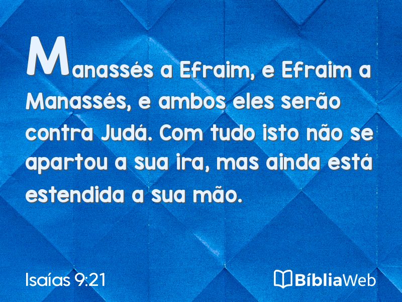 Isaías 9:21 em imagem para compartilhar