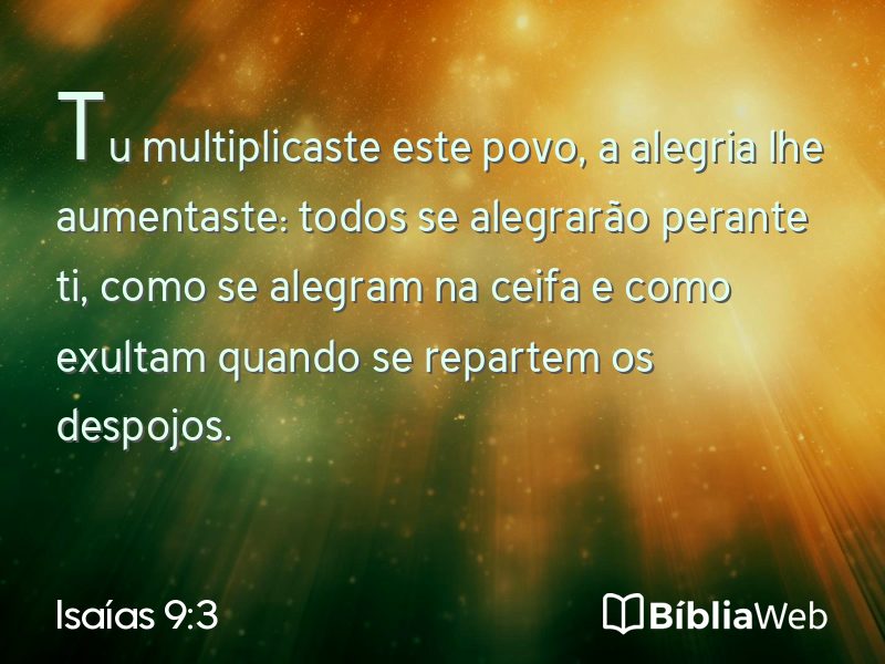 Isaías 9:3 em imagem para compartilhar