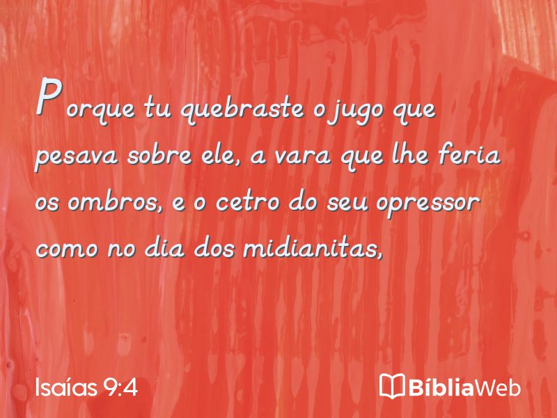 Isaías 9:4 em imagem para compartilhar