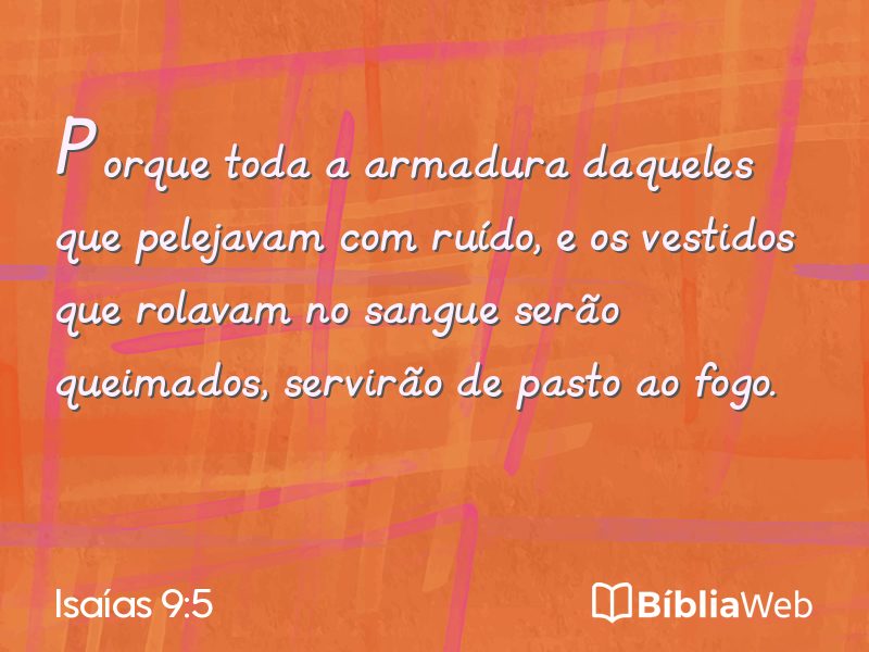 Isaías 9:5 em imagem para compartilhar