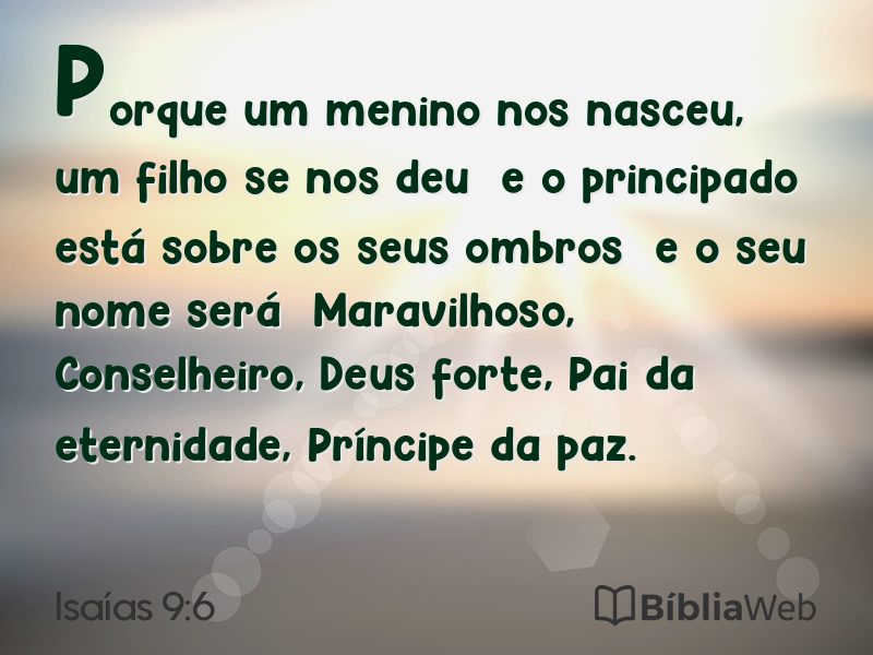Isaías 9:6 em imagem para compartilhar