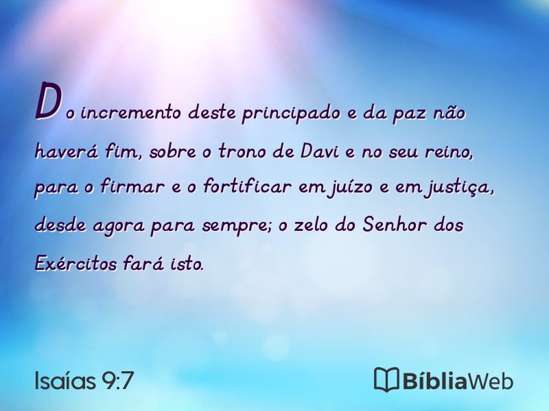Isaías 9:7 em imagem para compartilhar