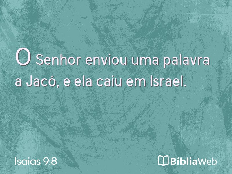 Isaías 9:8 em imagem para compartilhar