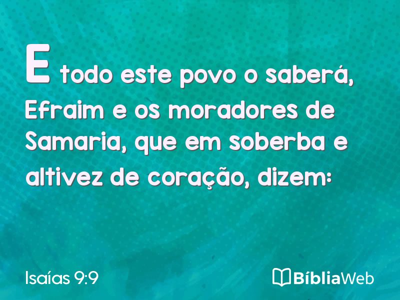 Isaías 9:9 em imagem para compartilhar