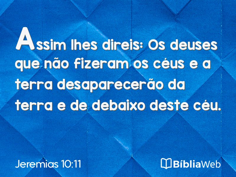 Jeremias 10:11 em imagem para compartilhar